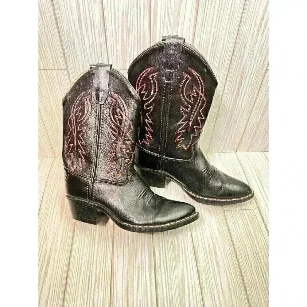 Cody James Western Boots Black Genuine leather kids' Size 2.0-D